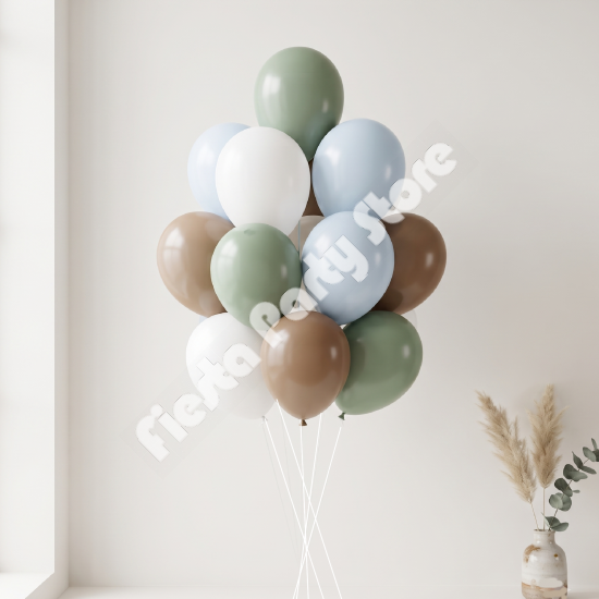 12 Piece Earthy Balloon Bouquet - INFLATED 12 Piece Earthy Balloon Bouquet - INFLATED