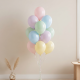 14 Assorted Pastel Colours Balloon Bouquet - INFLATED