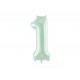 Pastel Green Number 1 Foil Balloon 72 cm.