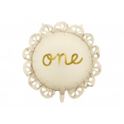 Foil balloon lozenge with ruffle One