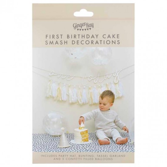 1st Birthday Cake Smash Decoration Kit