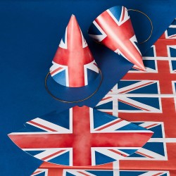 Union Jack Party Hats 10 Pack Union Jack Party Hats 10 Pack