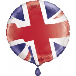 Union Jack Round Foil Balloon 18" Union Jack Round Foil Balloon 18"