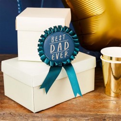 Best Dad Ever Teal Ribbon Badge  Best Dad Ever Teal Ribbon Badge