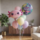 Axolotl Themed Balloon Bouquet