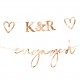 Engagement Bunting Customisable Rose Gold Engaged Bunting