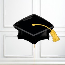 Black Graduation Cap Helium Balloon