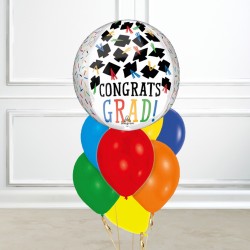 Hats Off Grad Foil Balloon Graduation Balloon Set