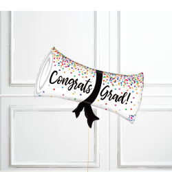 Diploma Shaped Congrats Grad Foil Balloon