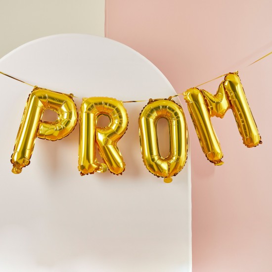 Gold Prom Foil Balloon Garland