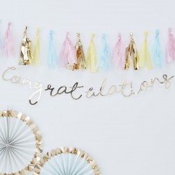 Gold Congratulations Script Bunting Gold Congratulations Script Bunting