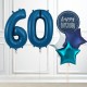 Navy Blue Glitz 60th Birthday Party Balloons Bundle