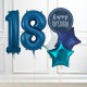 Navy Blue Glitz 18th Birthday Party Balloons Bundle