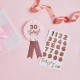 Rose Gold Milestone Birthday Badge with Sticker Sheet