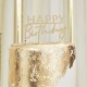 Gold Acrylic Birthday Cake Topper