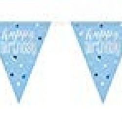 Blue Dots Prismatic Pennant Banner 9 ft Blue Dots Prismatic Pennant Banner 9 ft
