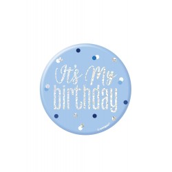 Blue Round Prismatic Birthday Badge Blue Round Prismatic Birthday Badge
