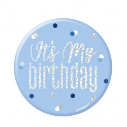 Blue Round Prismatic Birthday Badge Blue Round Prismatic Birthday Badge