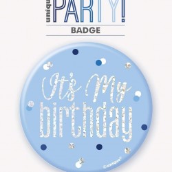 Blue Round Prismatic Birthday Badge Blue Round Prismatic Birthday Badge