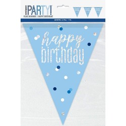 Blue Dots Prismatic Pennant Banner 9 ft Blue Dots Prismatic Pennant Banner 9 ft