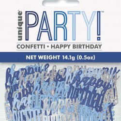 Blue Glitz Happy Birthday Prismatic Confetti Blue Glitz Happy Birthday Prismatic Confetti
