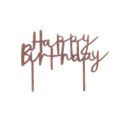 Rose Gold Glitter Acyrlic Happy Birthday Cake Topper Rose Gold Glitter Acyrlic Happy Birthday Cake Topper