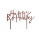 Rose Gold Glitter Acyrlic Happy Birthday Cake Topper