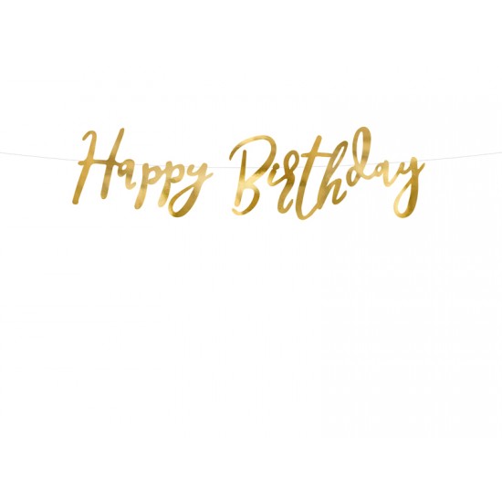 Gold Happy Birthday Bunting