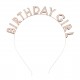 Rose Gold Metal Birthday Girl Headband