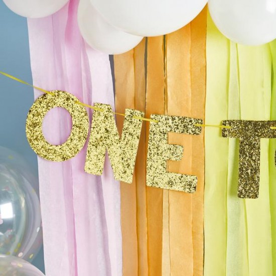 One Today Gold Glitter Banner