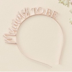 Rose Gold Metal Mummy To Be Baby Shower Headband Rose Gold Metal Mummy To Be Baby Shower Headband