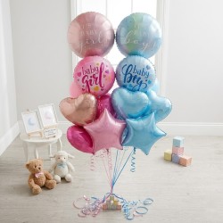 Gender Reveal Balloon Bouquet – It’s a Boy or It’s a Girl Foil Balloons - INFLATED