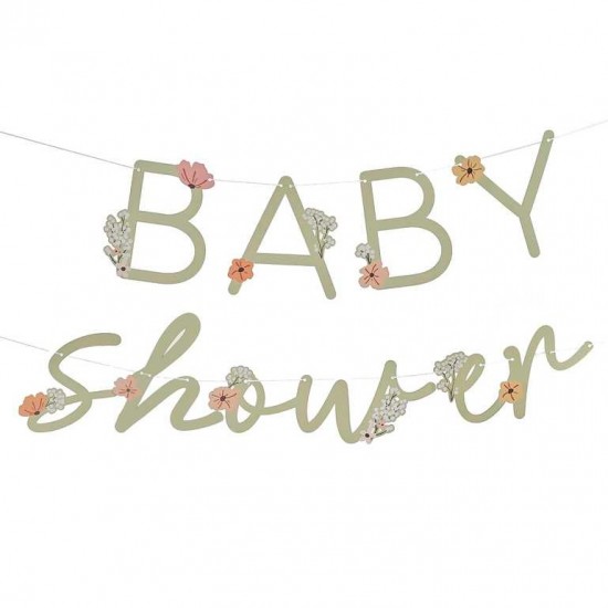 Floral Baby Shower Bunting