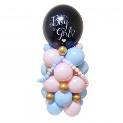 Gender Reveal Balloon Tower, Sculpture