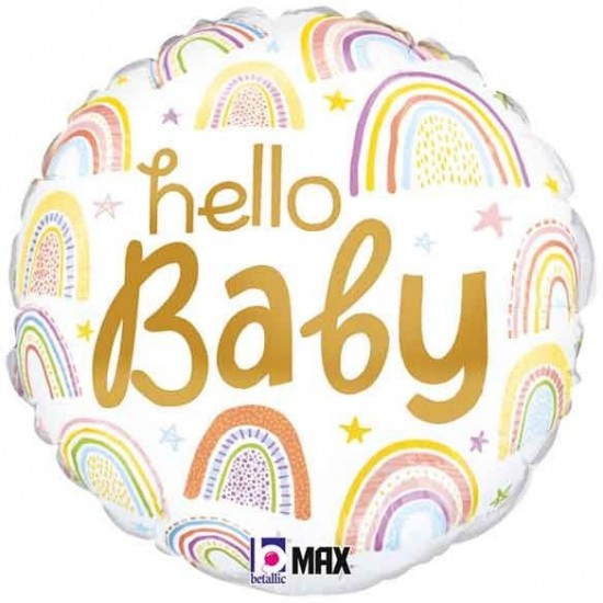 Hello Baby Rainbow Foil Balloon Hello Baby Rainbow Foil Balloon