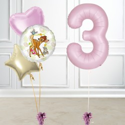Bambi Foil Balloon Bundle with Number Balloon 