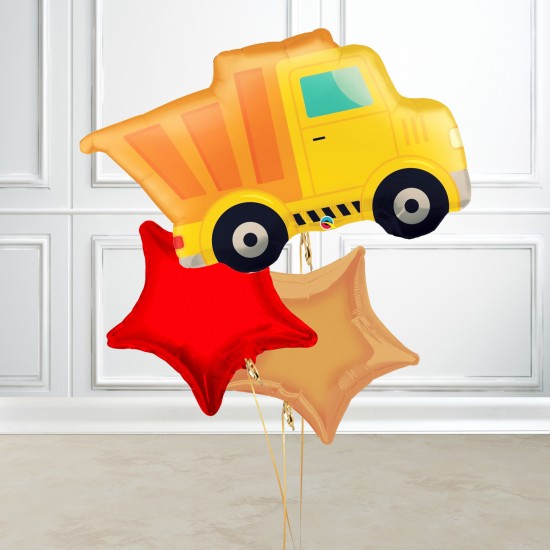 Dump Truck Construction Foil Balloon Set