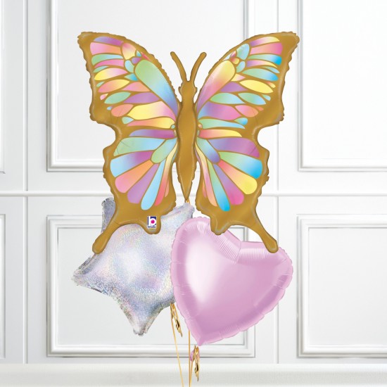 Butterfly Holographic Balloon Bundle