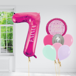 Personalised Number Balloon  with Balloon Bouquet