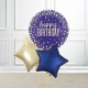 Navy and Gold Star Birthday Balloon Set