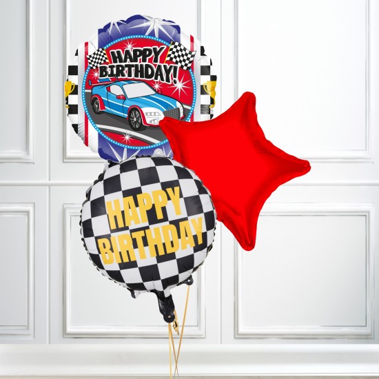 Sports Car Happy Birthday Balloon Bundle