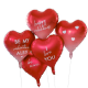 Customisable Heart Valentines Balloons with Stickers