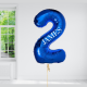 Number Balloon with Personalised Name Sticker