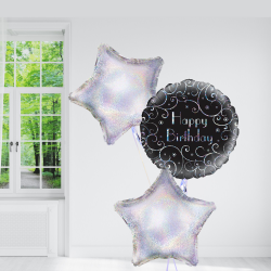 Happy Birthday Holographic Balloon Bundle 