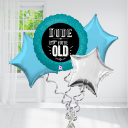 Dude You are Old Birthday Balloon Bundle 