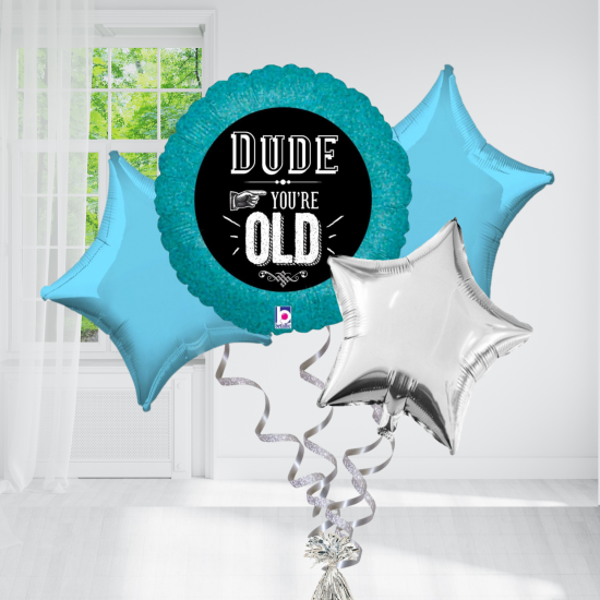Dude You are Old Birthday Balloon Bundle