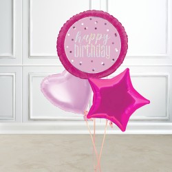 Happy Birthday Balloon With Black Tassel Tail