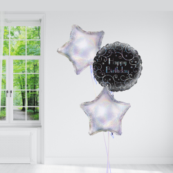 Happy Birthday Holographic Balloon Bundle 
