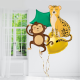 Safari Jungle Animals Monkey and Cheetah Balloon Bundle