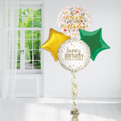  Floral Birthday Balloon Bundle 